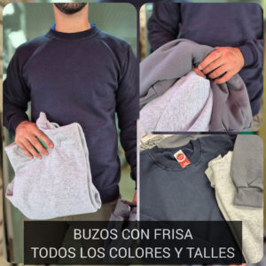 BUZO CUELLO REDONDO CON FRISA